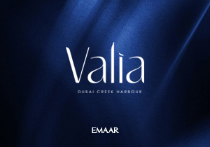 Valia by Emaar brochure cover for Dubai Creek Harbour